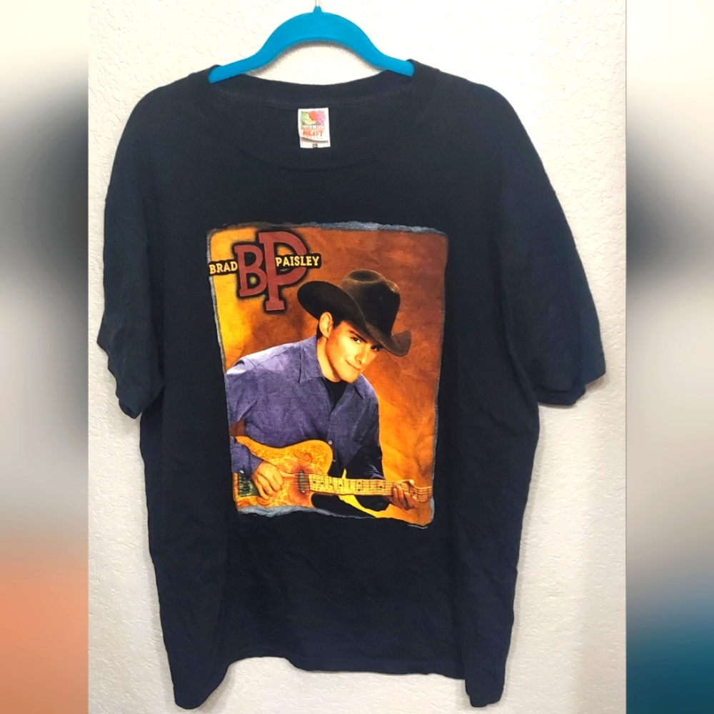 Vintage Y2k Brad Paisley 2000 Concert Tour 2-Sided Graphic Men’s XL Tee Shirt